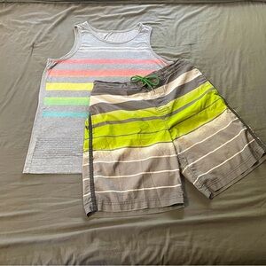 George coordinating swim trunks & tank men’s sz medium